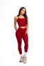 Crossover Leggings - Wine Red *Bundle 3 for 20% Off