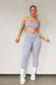 Crossover Scrunch Leggings - Lilac Grey