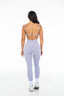 Crossover Scrunch Leggings - Lilac Grey